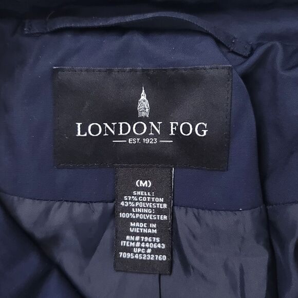 London Fog Coat Womens Medium Rain Trench Hooded Full Zip Button Long Jacket - Picture 3 of 8